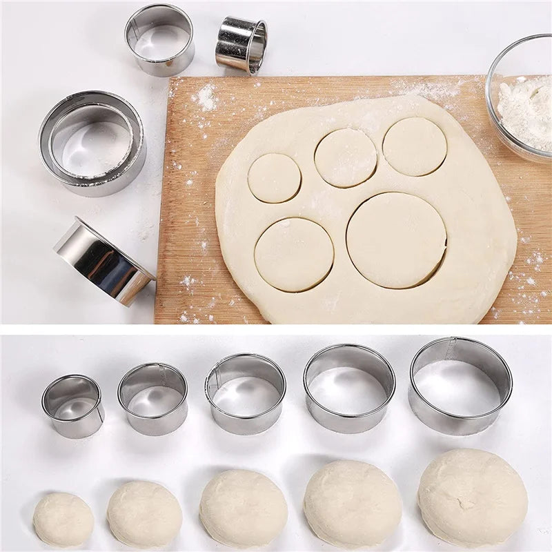 Round steel biscuit mold Set (5PCS)