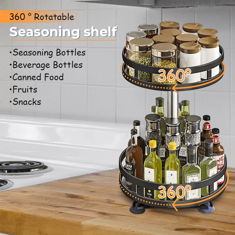 Two-Layer rotating spice rack